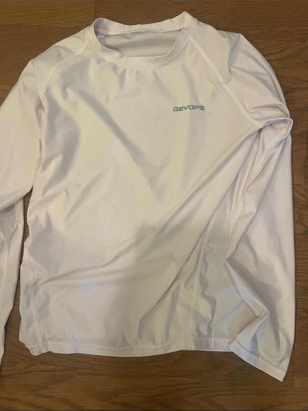 Kids Long-Sleeve Rash Guard — Light Pink